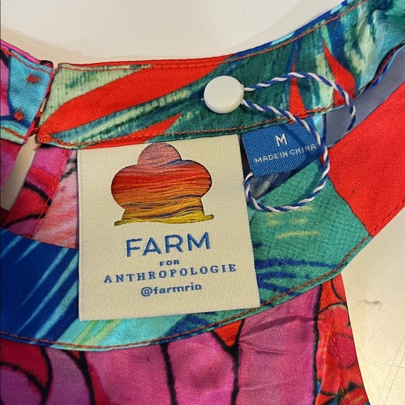 Farm Rio x Anthropology Printed Halter Jumpsuit, Pink Pattern - M - Picture 9 of 9